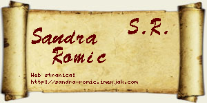 Sandra Romić vizit kartica